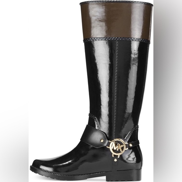 SOLD IN STORE NEW Michael Kors FULTON Harness Rain Boots Size 9 - Picture 2 of 13